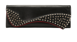 Christian Louboutin Pigalle Spike Clutch, Leather, Black, MIF, 2*
